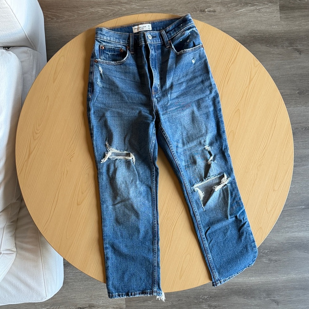 Abercrombie & Fitch Distressed Blue Jeans